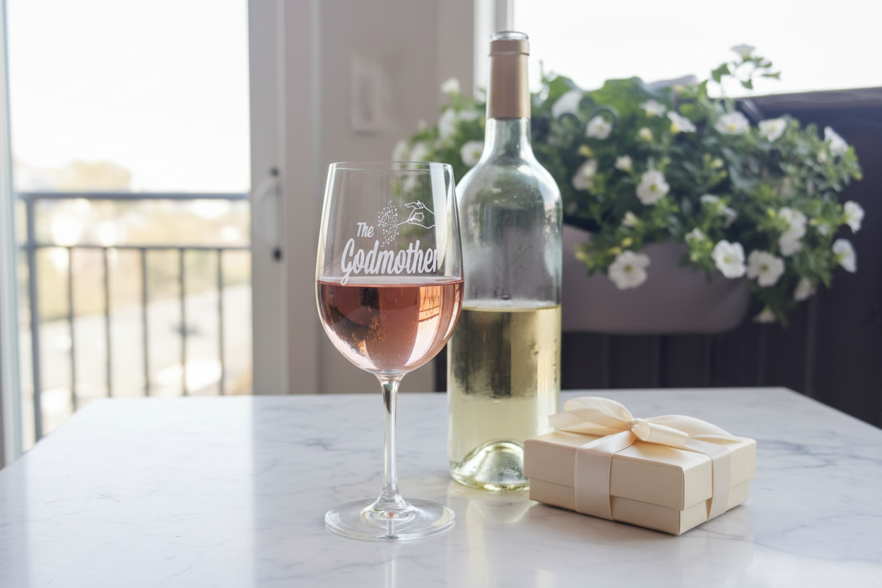 Personalized Engraved Wine Glass – Bright & Elegant